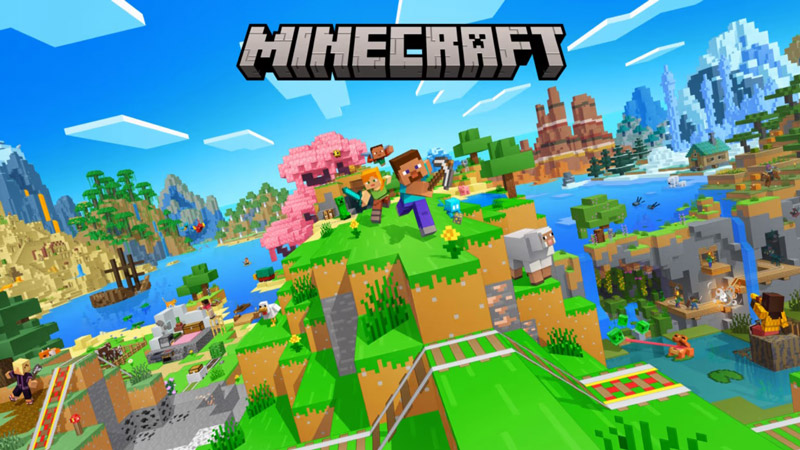 Game Minecraft yêu cầu người chơi xây dựng lãnh thổ và chiến đấu chống lại quái vật